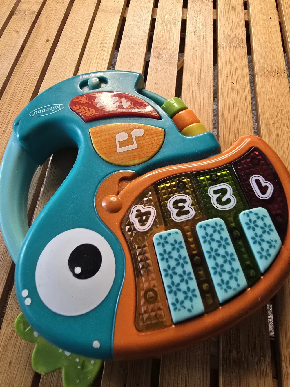 Fisher-Price Teal and Orange Musical Fish Piano